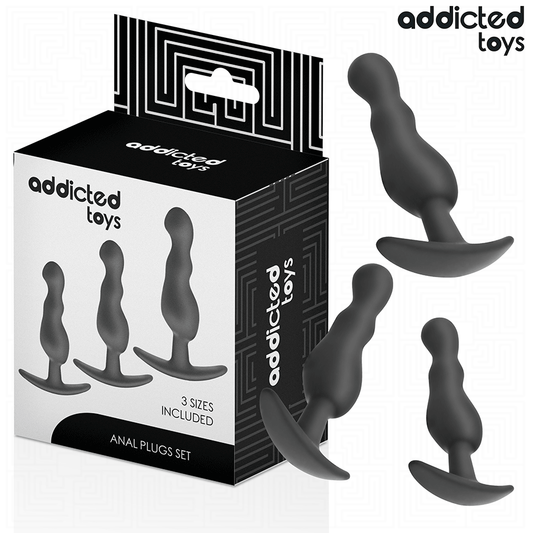 ADDICTED TOYS - SET DE 3 PLUG ANAL SILICONA MODELO 1