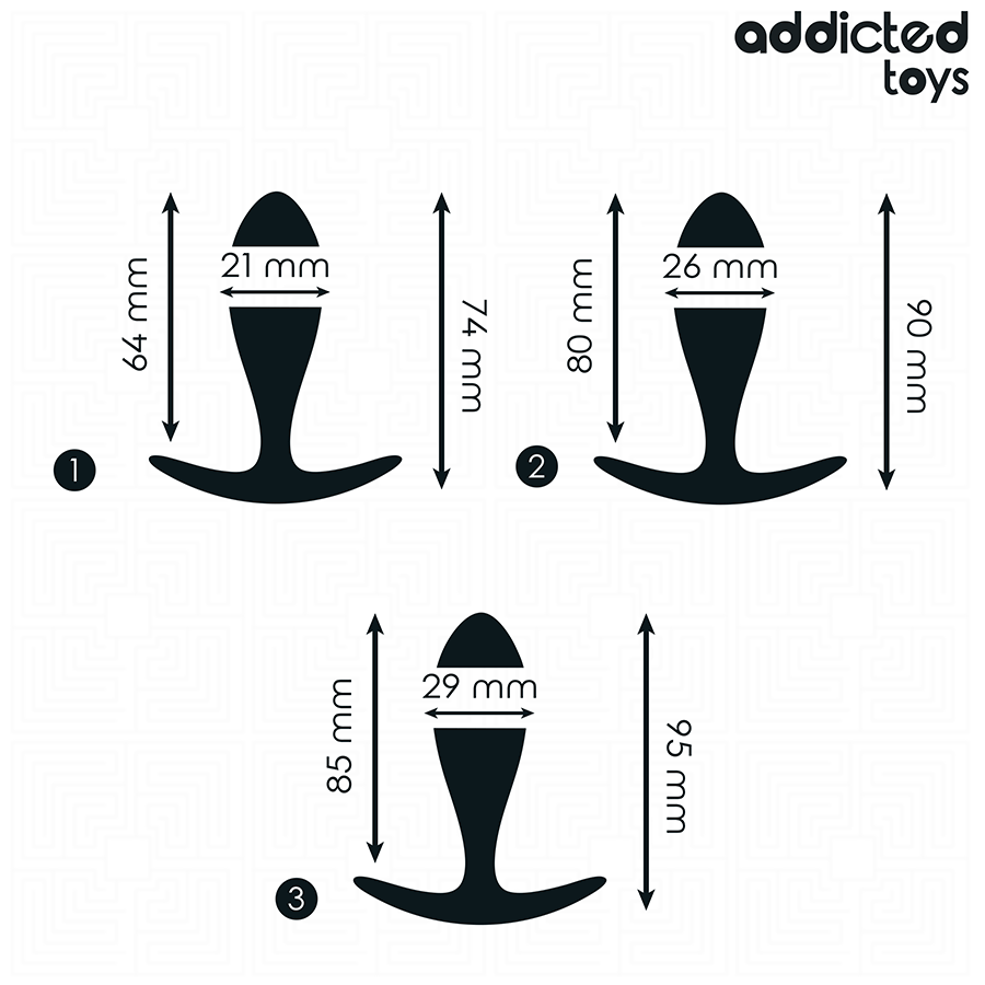 ADDICTED TOYS - SET OF 3 SILICONE ANAL PLUG MODEL 2