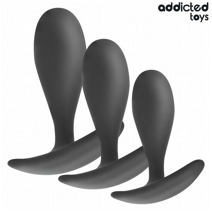 ADDICTED TOYS - SET OF 3 SILICONE ANAL PLUG MODEL 2