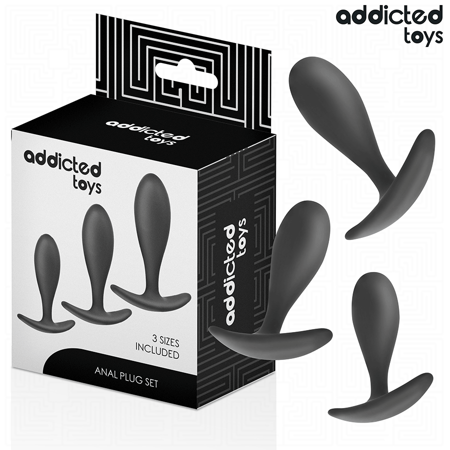 ADDICTED TOYS - SET OF 3 SILICONE ANAL PLUG MODEL 2