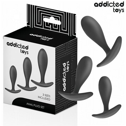 ADDICTED TOYS - SET OF 3 SILICONE ANAL PLUG MODEL 2