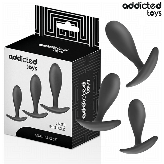 ADDICTED TOYS - SET DE 3 PLUG ANAL SILICONA MODELO 2