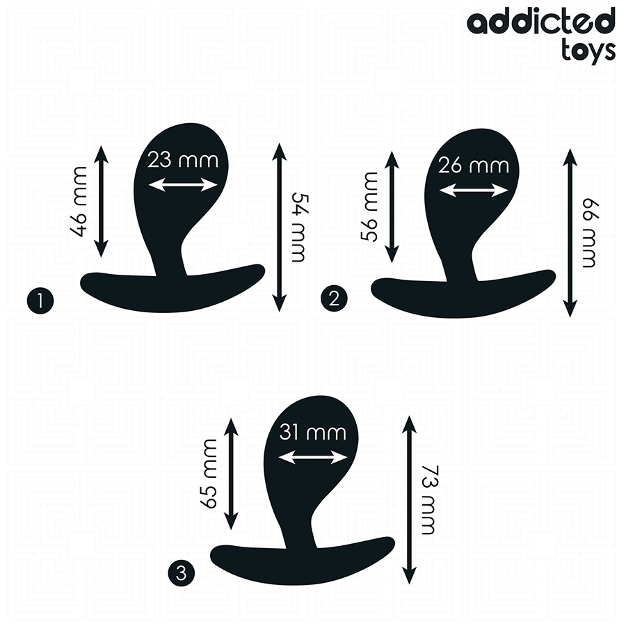 ADDICTED TOYS - SET OF 3 SILICONE ANAL PLUG MODEL 3