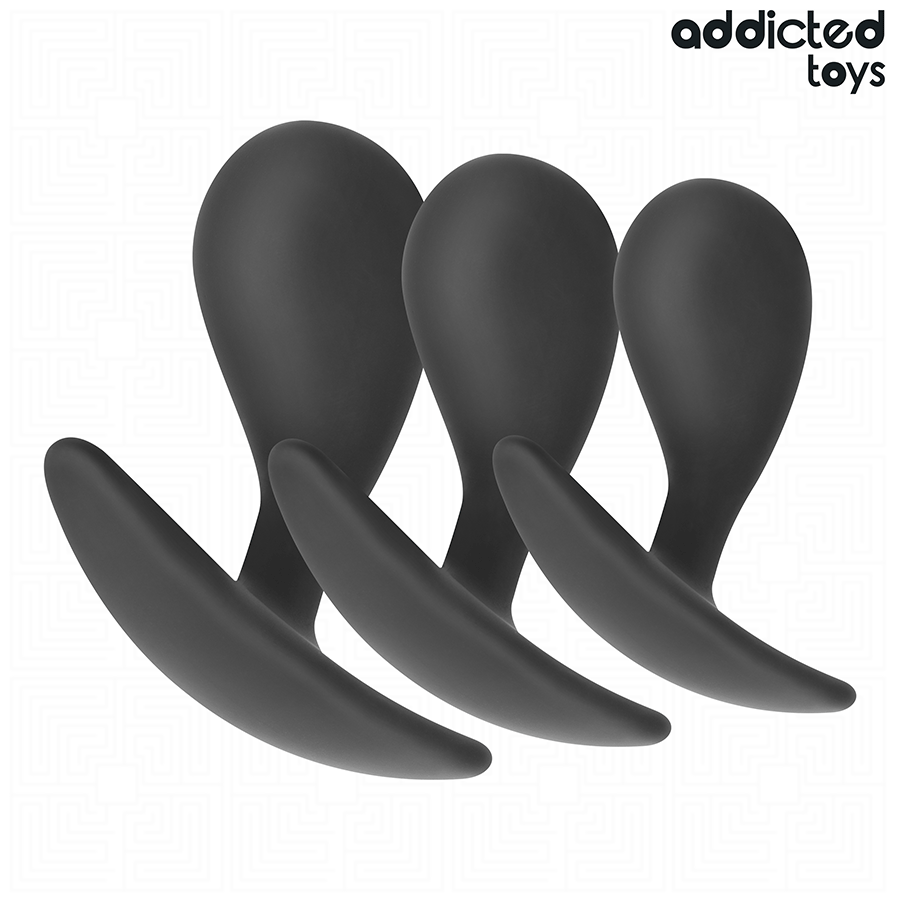 ADDICTED TOYS - SET OF 3 SILICONE ANAL PLUG MODEL 3