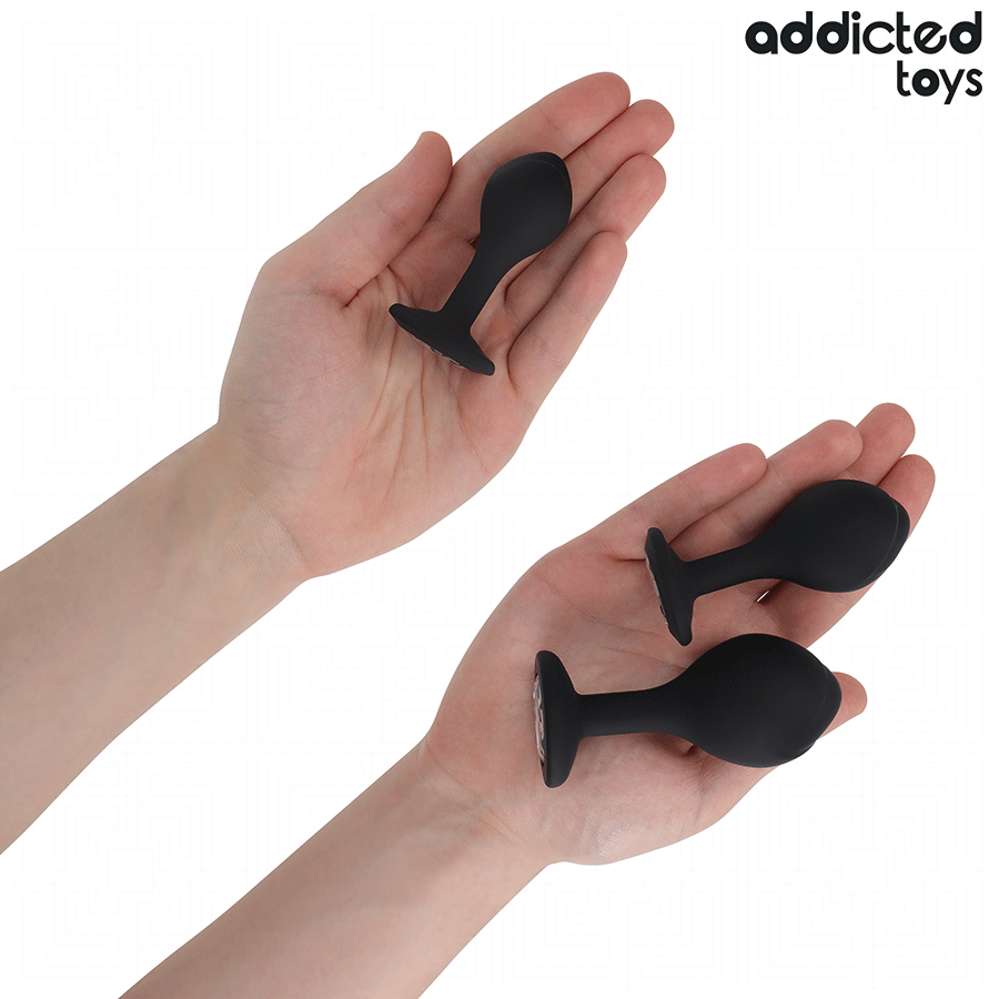 ADDICTED TOYS - SET OF 3 ANAL SILICONE PLUG WITH JEWEL