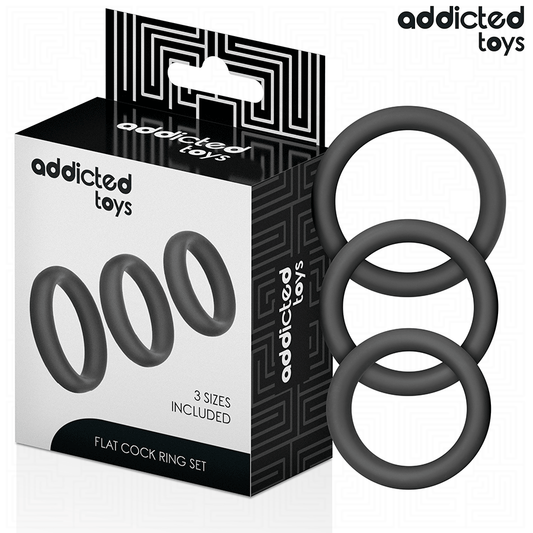 ADDICTED TOYS - SET OF FLAT SILICONE RINGS