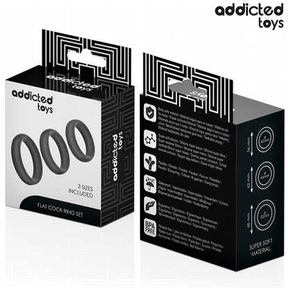 ADDICTED TOYS - SET DE ANILLOS SILICONA PLANOS