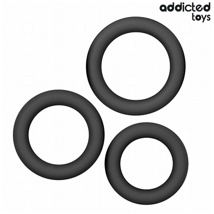 ADDICTED TOYS - SET DE ANILLOS SILICONA MODELO 1