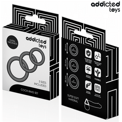ADDICTED TOYS - SET DE ANILLOS SILICONA MODELO 1