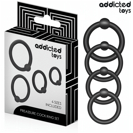 ADDICTED TOYS - SET ANILLOS SILICONA DE PRESIÓN