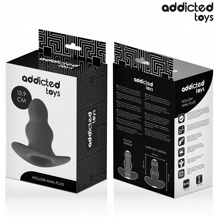 ADDICTED TOYS - HOLLOW SILICONE ANAL PLUG SIZE XL 13.9 CM