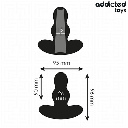ADDICTED TOYS - HOLLOW SILICONE ANAL PLUG SIZE M 9.6 CM