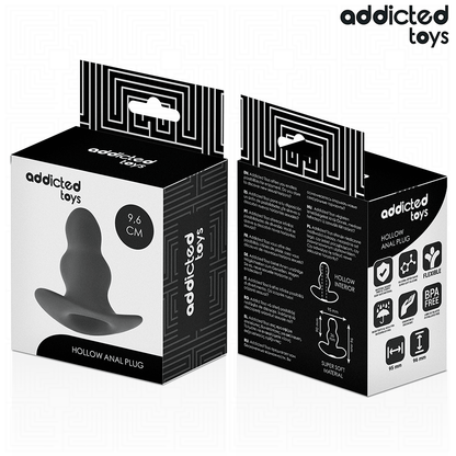 ADDICTED TOYS - HOLLOW SILICONE ANAL PLUG SIZE M 9.6 CM