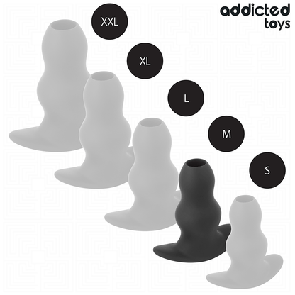 ADDICTED TOYS - HOLLOW SILICONE ANAL PLUG SIZE M 9.6 CM