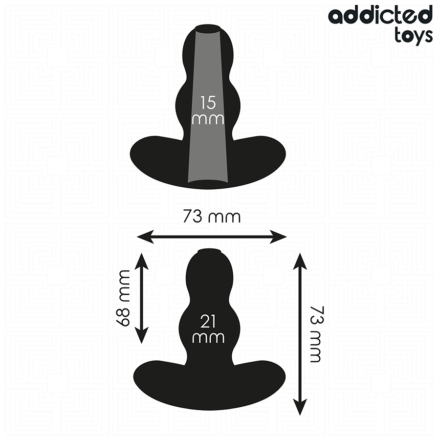 ADDICTED TOYS - HOLLOW SILICONE ANAL PLUG SIZE S 7.3 CM