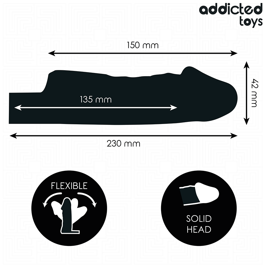ADDICTED TOYS - FUNDA PARA EL PENE TRANSPARENTE TALLA S 23 CM