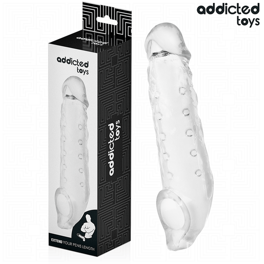 ADDICTED TOYS - TRANSPARENT PENIS SLEEVES SIZE M 27 CM