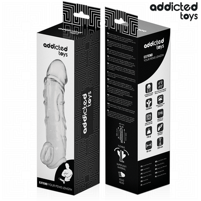 ADDICTED TOYS - EXTENSOR PARA EL PENE TRANSPARENTE 27 CM