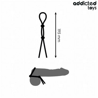 ADDICTED TOYS - CUERDA SILICONA PARA EL PENE DE LAZO DOBLE