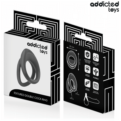 ADDICTED TOYS - ANILLO TEXTURIZADO DOBLE PARA EL PENE