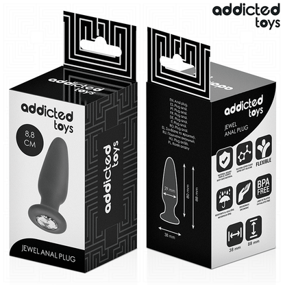 ADDICTED TOYS - ANAL PLUG WITH SILICONE JEWEL SIZE S 8.8 CM