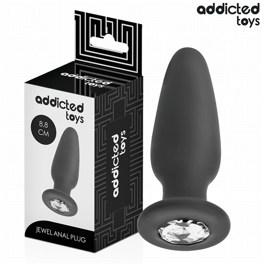 ADDICTED TOYS - PLUG ANAL CON JOYA SILICONA TALLA S 8,8 CM