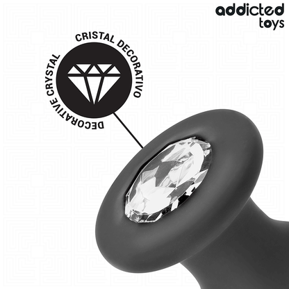 ADDICTED TOYS - PLUG ANAL CON JOYA SILICONA TALLA S 8,8 CM