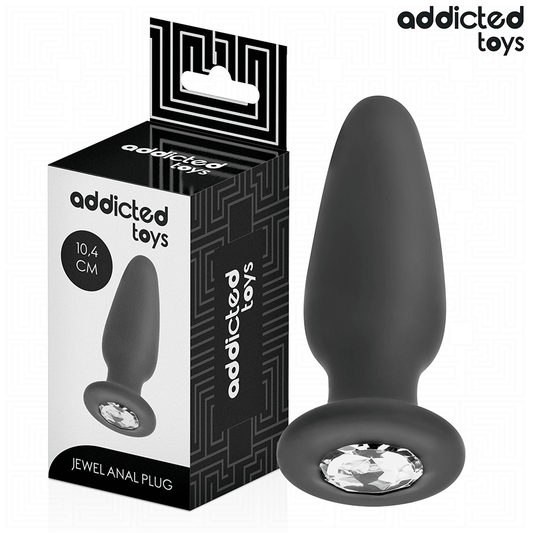 ADDICTED TOYS - PLUG ANAL CON JOYA SILICONA TALLA M 10,4 CM