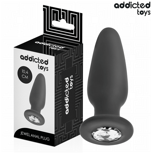 ADDICTED TOYS - PLUG ANAL CON JOYA SILICONA TALLA M 10,4 CM