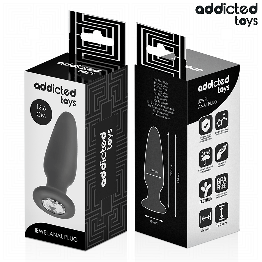 ADDICTED TOYS - ANAL PLUG WITH SILICONE JEWEL SIZE L 12.6 CM