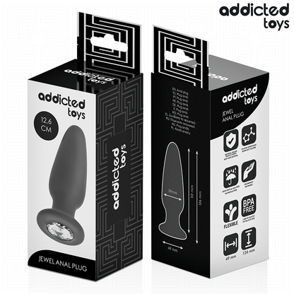 ADDICTED TOYS - ANAL PLUG WITH SILICONE JEWEL SIZE L 12.6 CM
