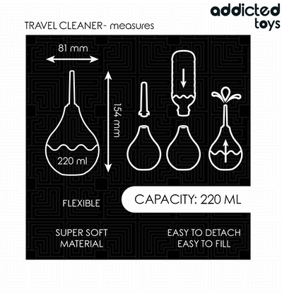 ADDICTED TOYS - LIMPIADOR ANAL DE VIAJE TALLA L 220 ML