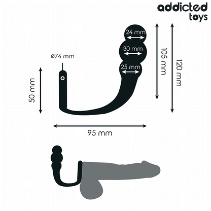 ADDICTED TOYS - ANAL PLUG WITH SILICONE RING MODEL 1