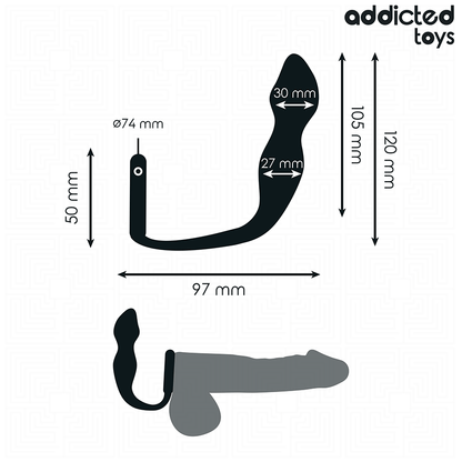 ADDICTED TOYS - PLUG ANAL CON ANILLO SILICONA MODELO 2