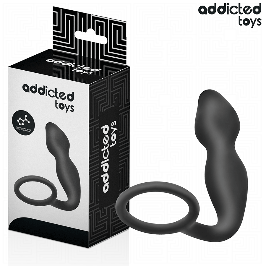 ADDICTED TOYS - ANAL PLUG WITH SILICONE RING MODEL 2