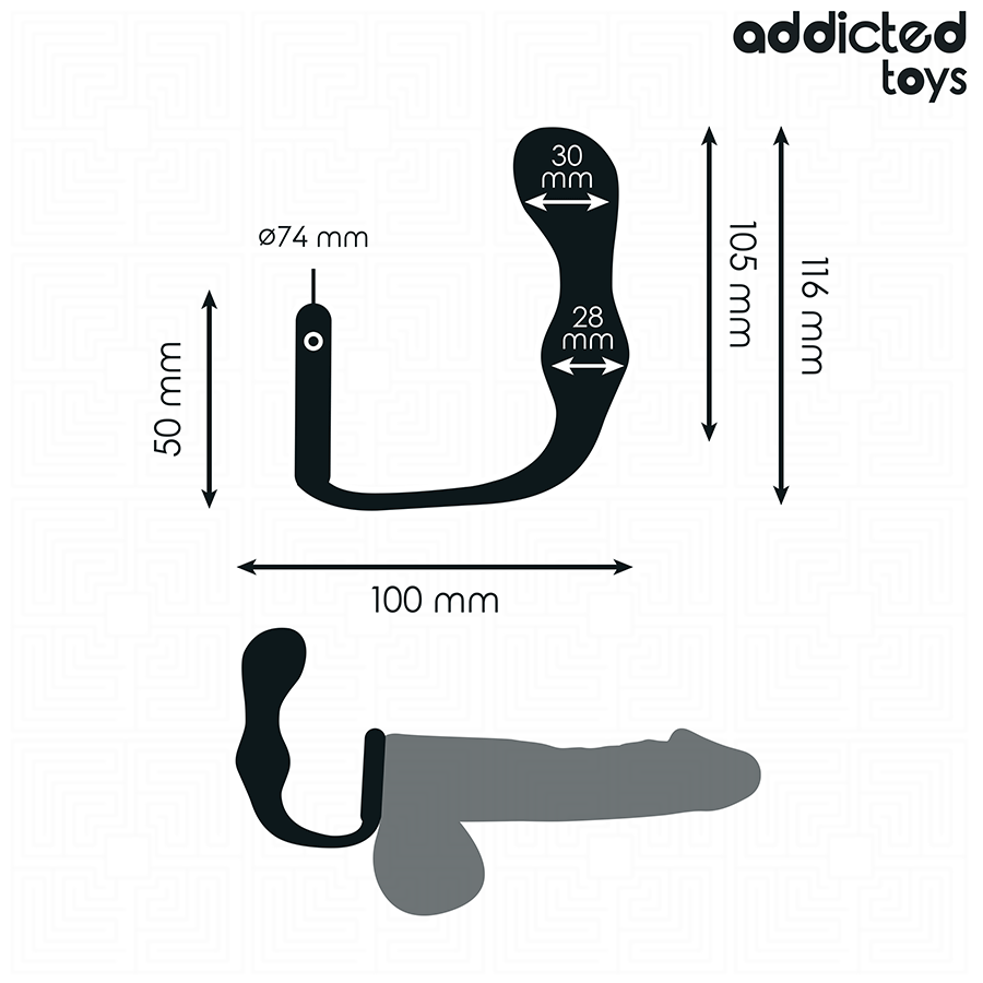 ADDICTED TOYS - PLUG ANAL CON ANILLO SILICONA MODELO 3
