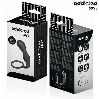 ADDICTED TOYS - PLUG ANAL CON ANILLO SILICONA MODELO 3