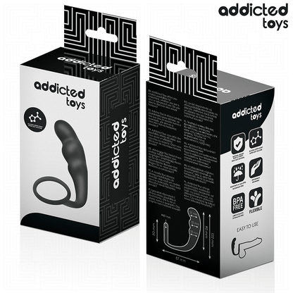ADDICTED TOYS - PLUG ANAL CON ANILLO SILICONA MODELO 4