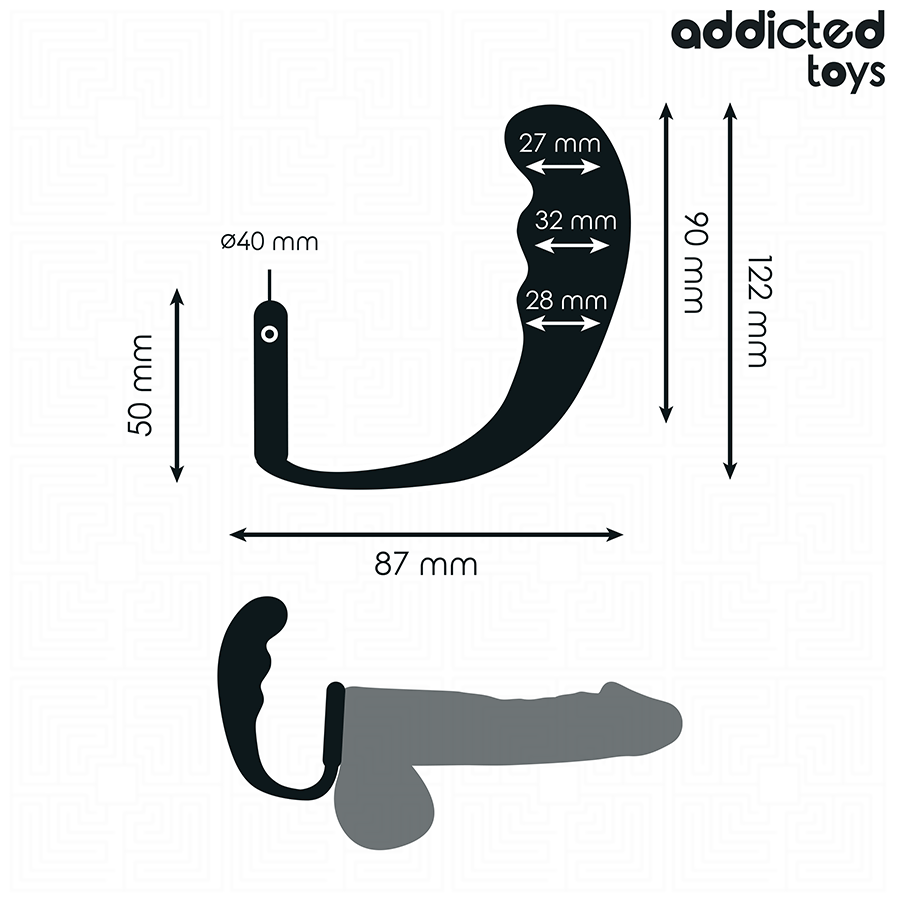 ADDICTED TOYS - ANAL PLUG WITH SILICONE RING MODEL 4