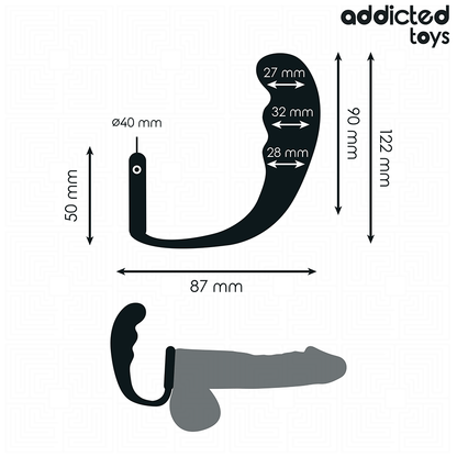 ADDICTED TOYS - ANAL PLUG WITH SILICONE RING MODEL 4