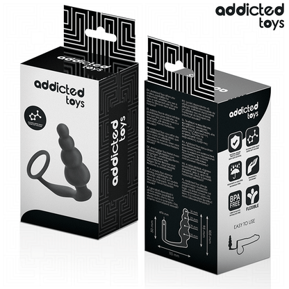 ADDICTED TOYS - PLUG ANAL CON ANILLO SILICONA MODELO 5