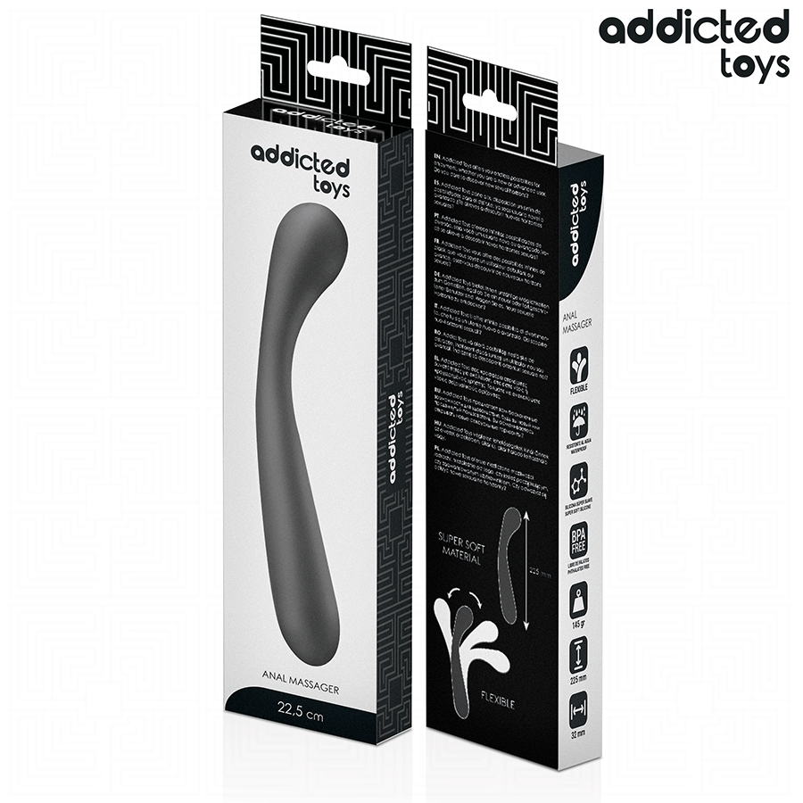 ADDICTED TOYS - MASAJEADOR ANAL DOBLE SILICONA 22,5 CM