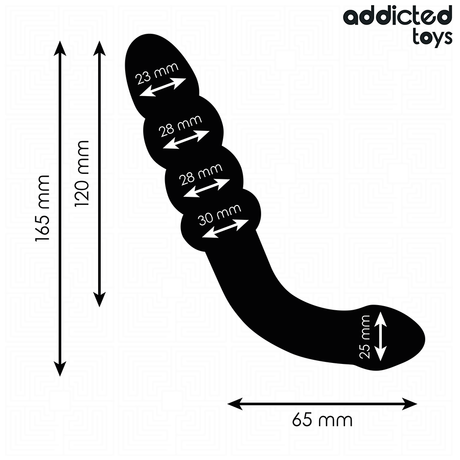 ADDICTED TOYS - DOUBLE SILICONE ANAL MASSAGER 16.5 CM