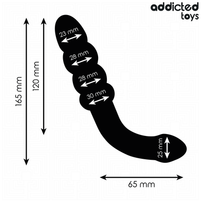 ADDICTED TOYS - DOUBLE SILICONE ANAL MASSAGER 16.5 CM