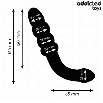 ADDICTED TOYS - MASAJEADOR ANAL DOBLE SILICONA 16,5 CM