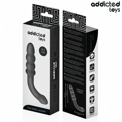 ADDICTED TOYS - DOUBLE SILICONE ANAL MASSAGER 16.5 CM
