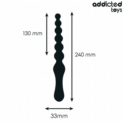 ADDICTED TOYS - DOUBLE SILICONE ANAL MASSAGER 24 CM