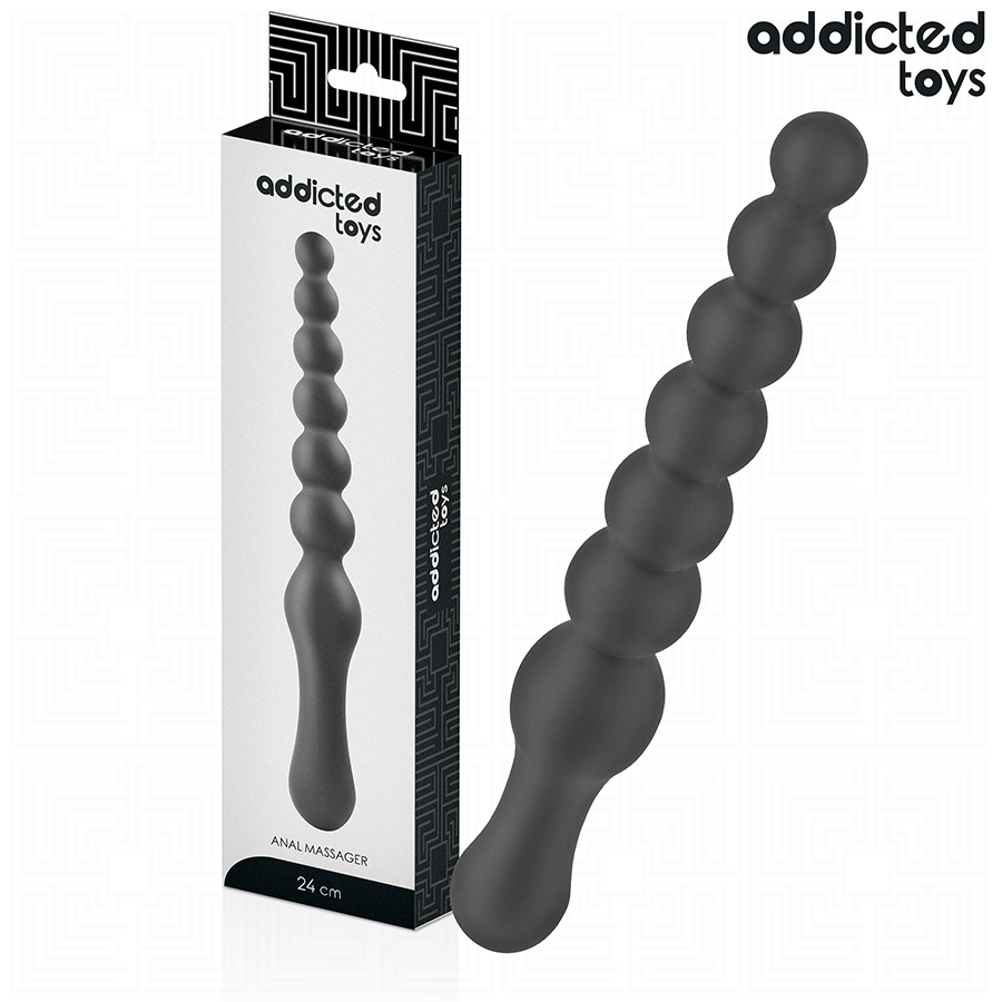 ADDICTED TOYS - DOUBLE SILICONE ANAL MASSAGER 24 CM