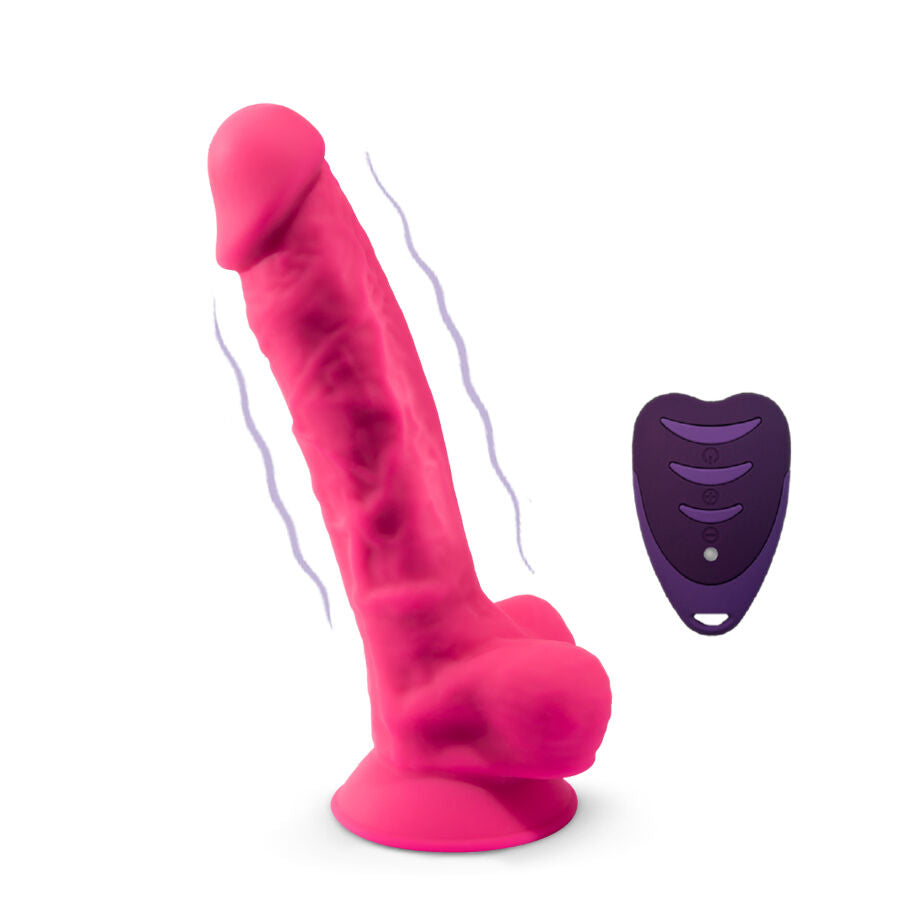 SILEXD - REALISTIC PENIS MODEL 18 PINK VIBRATION + LRS REMOTE CONTROL