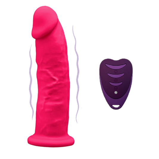 SILEXD - REALISTIC PENIS MODEL 2 PINK + LRS REMOTE CONTROL 17 CM